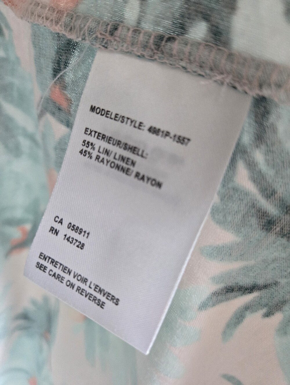 New NORTHERN REFLECTIONSPink Floral Short Sleeve Linen & Rayon Top - Picture 6 of 9